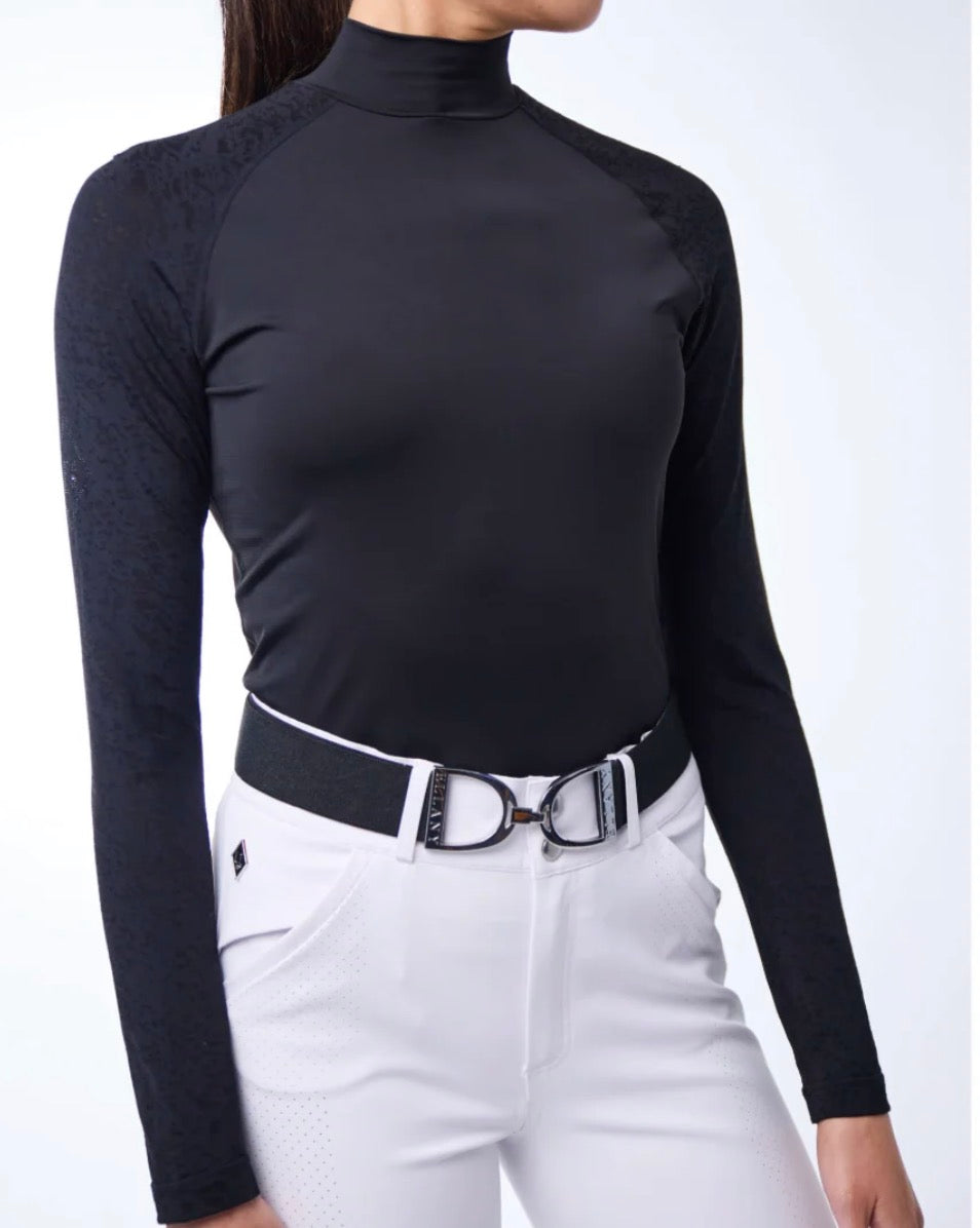 70degrees mesh + Lace Mockneck
