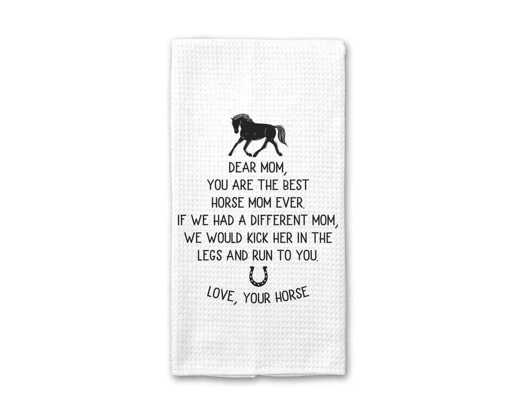 Funny Horse Mom Towel Equestrian Tack Shop Barn Farmhouse